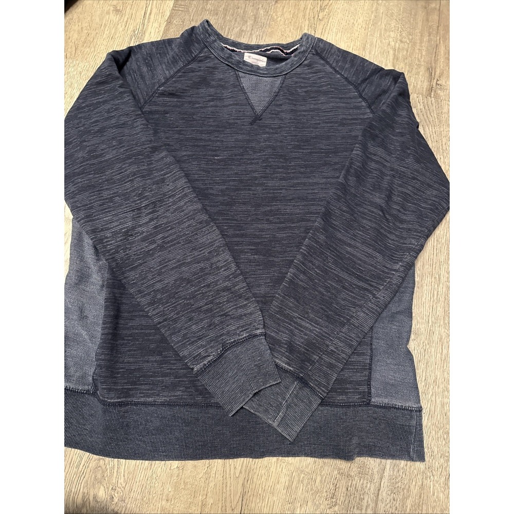Champion Single V Crew Neck Sweatshirt Mens Large  Gray Lightweight Casual